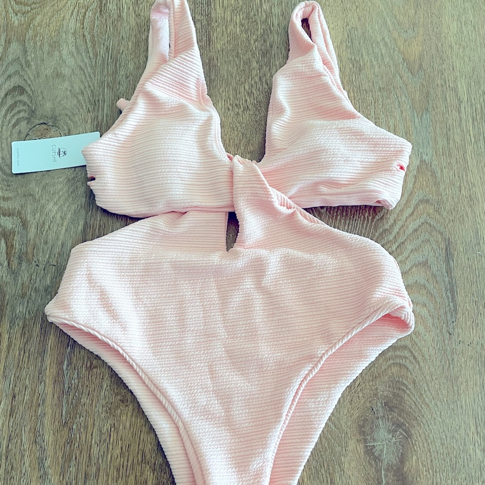 One piece swimsuit with cut outs